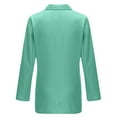 thumbnail image 4 of ITSAME Womens Plus Size Blazer, Long Sleeve Solid Color Double Breasted Lapel Fitted Slim Suit Jacket Green 3XL, 4 of 6