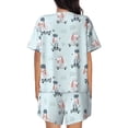 thumbnail image 3 of Bixox Women's Poodle Playing Skateboard Printed Pajama Set 2 Piece Lounge Set Top and Shorts Soft Pajamas, Shorts with Pockets, 3 of 7