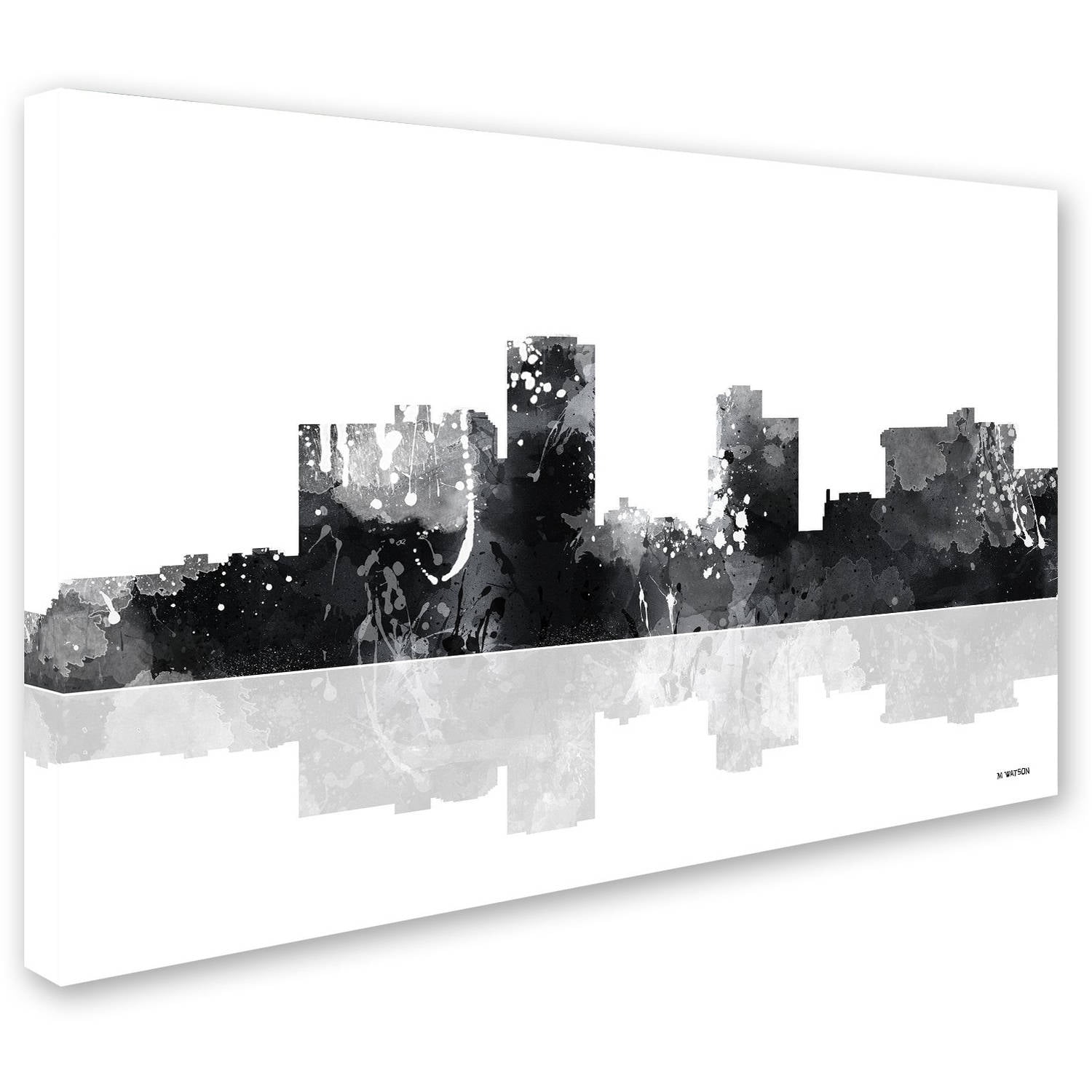 Trademark Fine Art "Little Rock Arkansas Skyline BG-1" Canvas Art by Marlene Watson