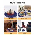 thumbnail image 2 of 15 Inch Round Placemats Set of 6, Blue Christmas Snowflakes Non Slip Heat Insulation PP Table Mats, Modern Xmas Winter Minimalist Washable Place Mats for Kitchen Dining Party Table Decor, 2 of 7