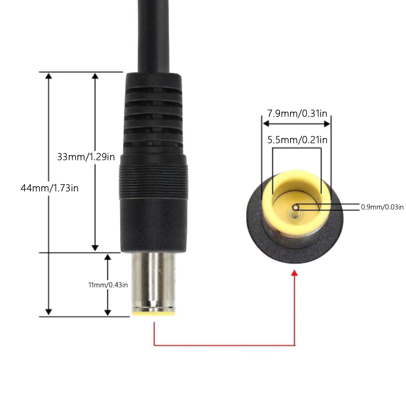 8mm Solar Power Extension Cable 14AWG, DC7909 Female to Male Cable with DC8020 Adapter for Outdoor Energy Sources