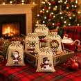 thumbnail image 5 of Clearance! Christmas Drawstring Gift Bags – Christmas Gift Bags, Christmas Bags, Candy Bags, Christmas Candy Bags, Gift Bags for Holiday Treats and Party Favors, 5 of 6