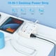 thumbnail image 2 of Protector contra sobretensiones de enchufe plano, cable de extensión ultrafino de 5 pies con 4 cargadores de pared USB (2 puertos USB C), 6 tomas de corriente ampliamente espaciadas, tira de alimentac, 2 of 5