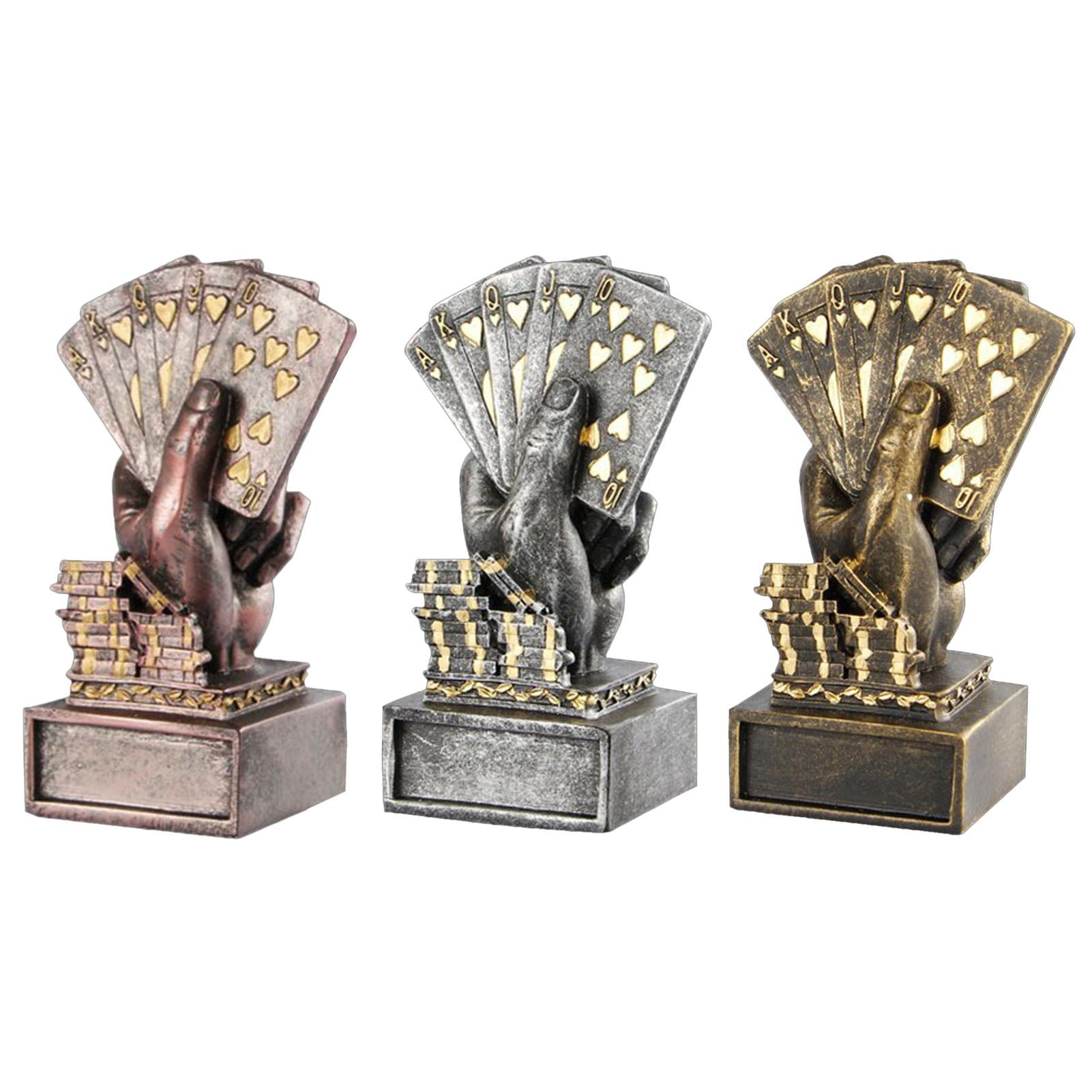 Card Hands Trophy Gold Playing Cards Trophies