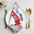 thumbnail image 2 of 4th of July Cloth Napkins, Independence Day USA Flag Butterfly Watercolor Washable and Reusable Dinner Napkins Set of 6, Table Napkin for Kitchen Party Birthday Wedding Hotel Housewarming 20"x20", 2 of 9