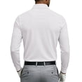 thumbnail image 4 of Mens Polo Shirts Long Sleeve Solid Color Collared Button Down Golf Shirts Outdoor Daily Shirts, 4 of 8