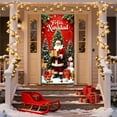 thumbnail image 6 of Taicans ‌Festive Christmas Santa Claus Door Cover - Waterproof & Removable Holiday Decor (35.43in x 70.87in) for Front Door,Fireplace,Tree & Wall - High-Quality Reusable Xmas Decorations‌, 6 of 6