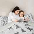 thumbnail image 5 of Manfei Wildlife Animal Deer Full Size Comforter Sets,Tropical Botanical Pine Bedding Comforter Set,Country Farmhouse Lodge Bedding Sets For Boys,Ultra Soft Home Decor Reversible,3pcs, 5 of 8