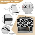 thumbnail image 6 of Renewold Toaster Oven Protector Washable Dustproof Convection Oven Air Fryer Protective Case Polyester Small Appliance Cover Home Decoration, 22.5 x 18.5 x 13 Inches, Black Cow Print, 6 of 7