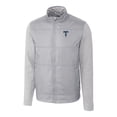 thumbnail image 2 of Men's Cutter & Buck Gray Tulsa Drillers Stealth Hybrid Quilted Full-Zip Windbreaker Jacket, 2 of 3