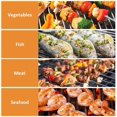 thumbnail image 4 of 10 brochetas para barbacoa, brochetas para barbacoa de 43 cm, pinchos planos anchos de acero inoxidable para carne, frutas y verduras, cepillo de silicona, bolsa con cordón duradera para accesorios ER, 4 of 5