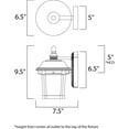 thumbnail image 4 of Maxim Lighting - One Light Outdoor Wall Lantern - Outdoor Wall Mount - Dover, 4 of 5