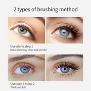 HHBEAUTY Lash Cosmetics Mascara, Mascara 5x Longer Waterproof, 2 in 1 Thrive Mascara, 4D Silk Fiber Lash Mascara, Washable Natural Lengthening and Thickening No Clumping Black