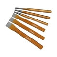 thumbnail image 2 of 6Pcs Chisel Set Flat Center Cylindrical Chisel with Canvas Bag Woodworking Punch, 2 of 9