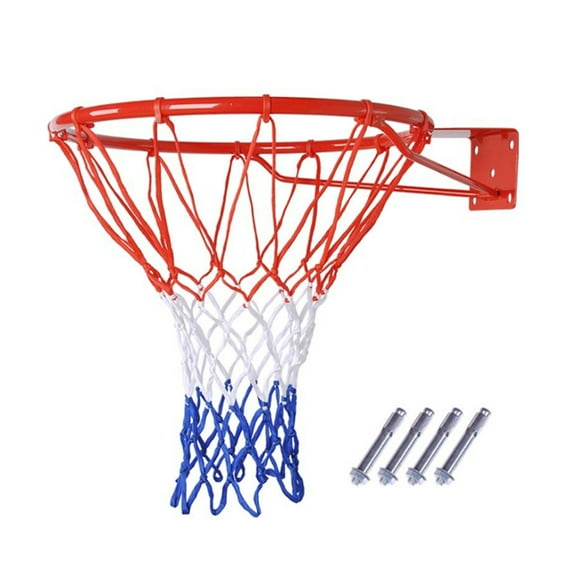 FixtureDisplays Wall Mount Basketball Rim Hoop Basketball Hoop Basketball Goal 17.8" Diameter Wall Mount Plate 2.75X3.25" Mount Position 16937