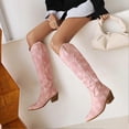 thumbnail image 2 of Women's Pink Embroidered Western Cowboy Boots, 2 of 5