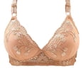 thumbnail image 1 of Sujetador bordado calado sexy Copa fina de algodón Ropa interior ajustable sin anillo de acero, 1 of 5