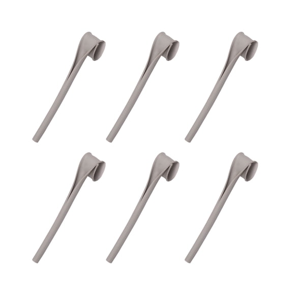 Injueey Paquete de 6 pajitas de silicona, reutilizables, desmontables, tazas para bebidas, Kit a presión, accesorios de cocina de viaje Mostrada Gris