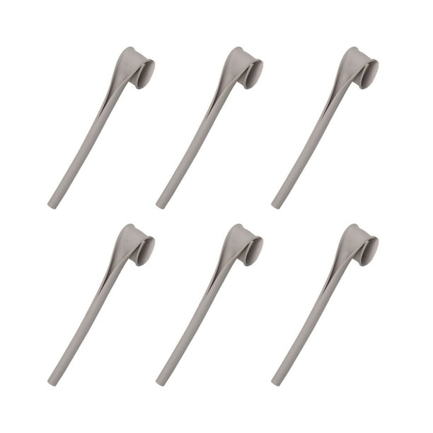 Pajitas de silicona Bearachild 6 pajitas reutilizables desmontables gris