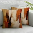 thumbnail image 3 of ONETECH Burnt Orange Abstract Pillow Covers Abstract Rust Art Painting Decorative Throw Pillowcase Modern Artwork Square Couch Cushion Cover for Living Room Sofa Accent Home Decor,, 3 of 5