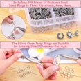 thumbnail image 4 of Earring Posts And Backs, 1650pcs Stainless Steel Earring Making Kit Earring Posts Studs, Earring Backs, Jump Rings, 4 of 5