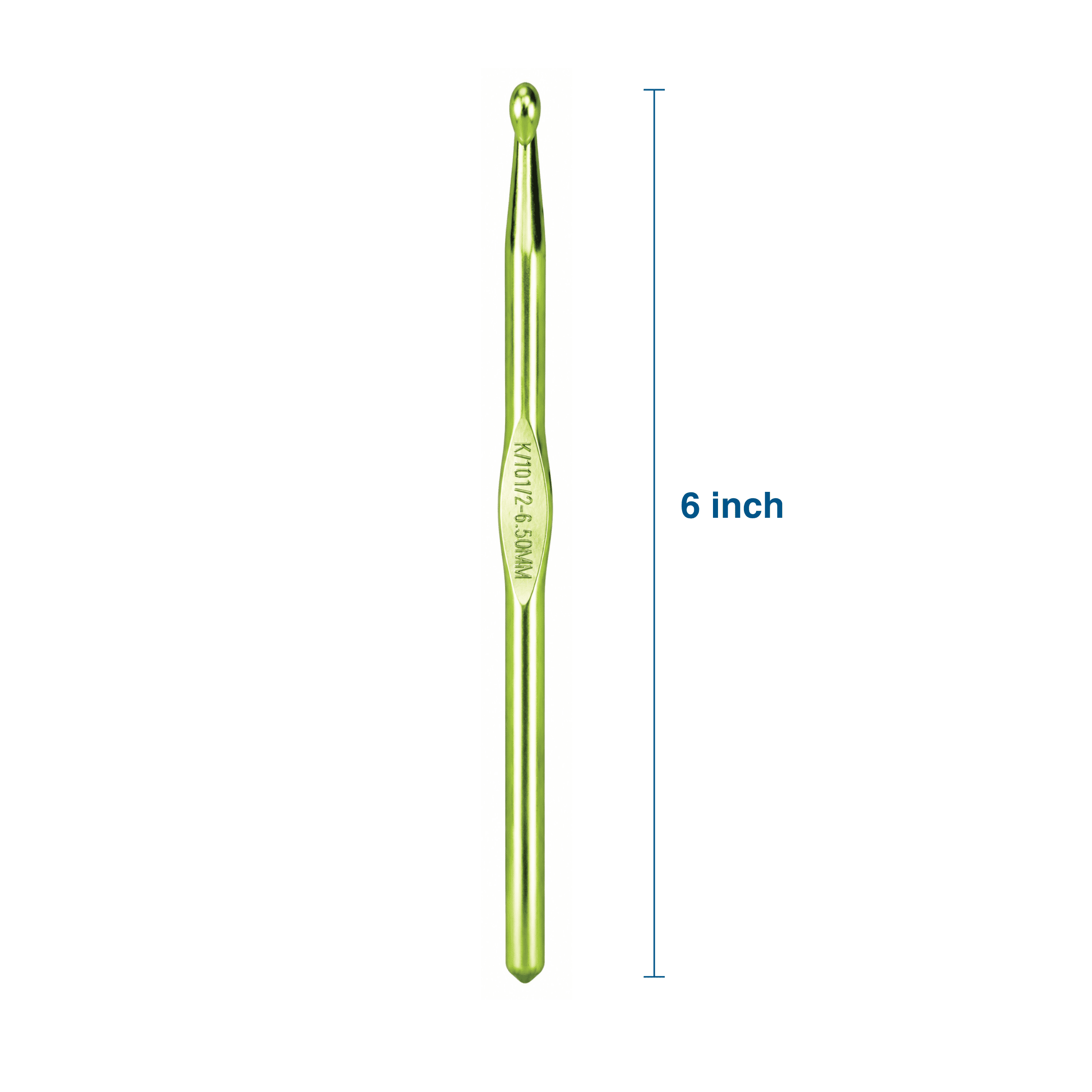 Hello Hobby Aluminum Crochet Hook, Size K, 6.5 mm