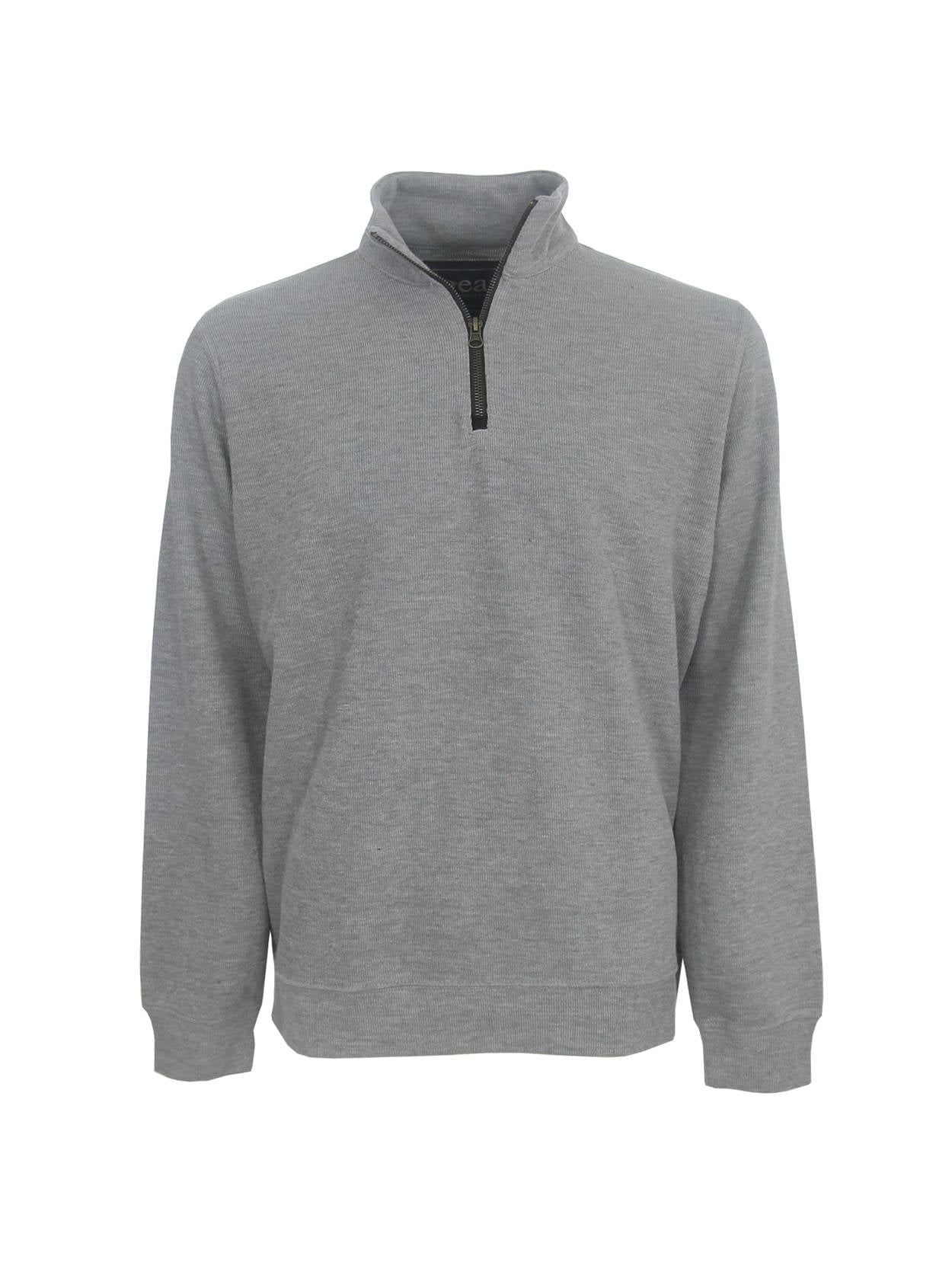 Gear For Sports 1/4 Zip Rib Knit Pullover Golf Sweater, Large Gray