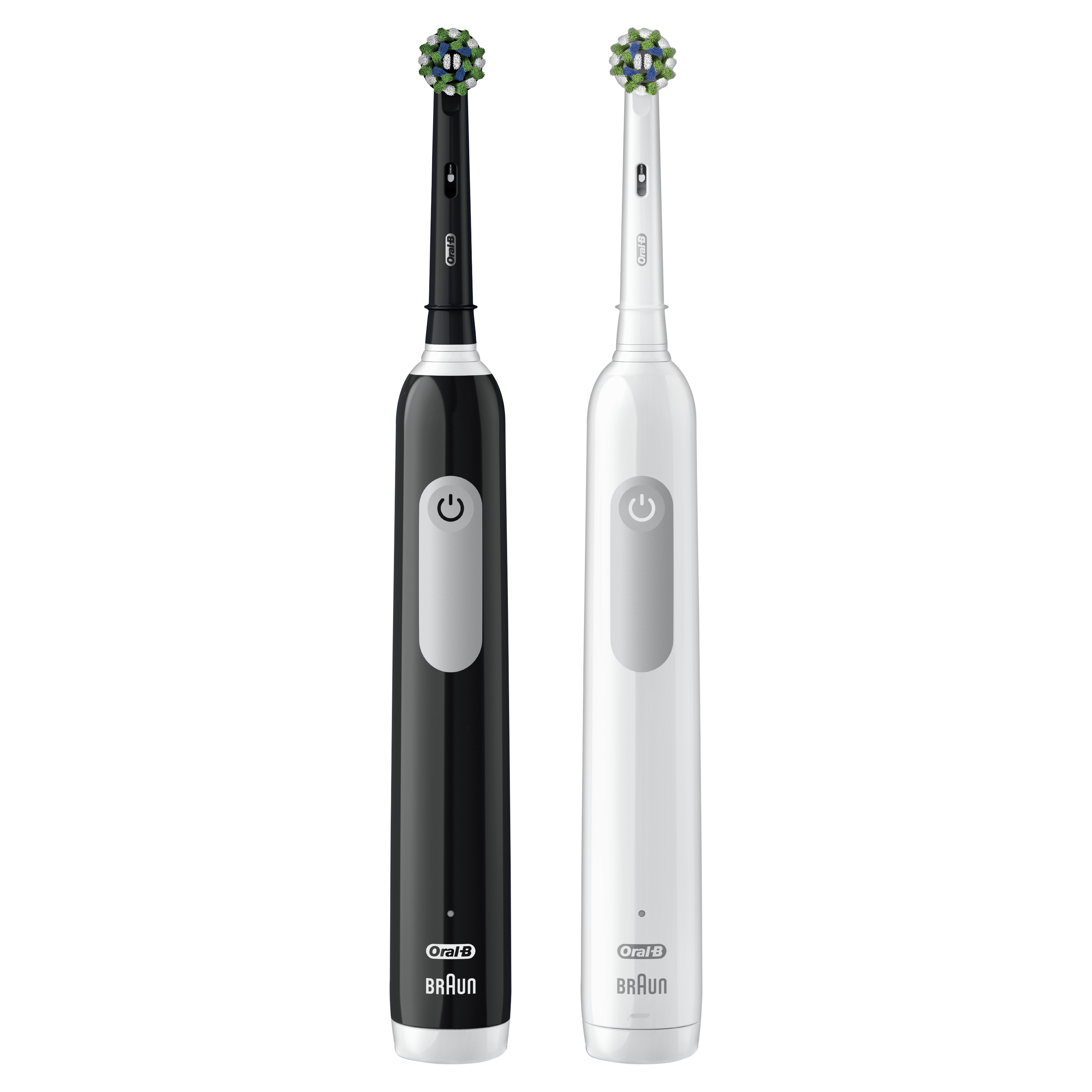 Oral-B Pro 1000 CrossAction Electric Toothbrush, Powered by Braun, Black and White, Pack of 2 - image 2 of 7