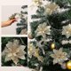thumbnail image 3 of 12pcs Christmas Simulation Flower, Poinsettia Christmas Flower, Christmas Flower, Christmas Tree Decoration, Artificial Christmas Flowers (gold), 3 of 5