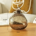 thumbnail image 2 of Glass vase with irregular ribbed clear vase flower vase round glass vase for flowers decorative home decoration for living room office dining table balcony wedding, 2 of 6