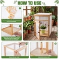 thumbnail image 3 of Wooden Butterfly Habitat Cage Kit Monarch Caterpillar Enclosure with Mesh Tent & Wood Frame, Detachable Insect Observation House for Kids Outdoor Garden, 3 of 6