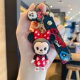 thumbnail image 1 of Anime Disney Keychain Mickey Mouse Minnie Figure Cartoon Keychains Donald Duck Piglet Key Chain Model Kid Toy Children GiftChina Gong Bohan LED, 1 of 2