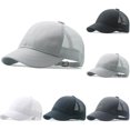 thumbnail image 3 of MYG Men Plain Trucker Hat Mesh Back Baseball Cap Solid Visor Mesh Hats Breathable, 3 of 7