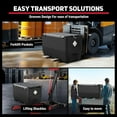 thumbnail image 2 of Portable Fuel Tank, 40 Gallon for Gasoline & Diesel, with 12V Transfer Pump and 13.1ft Rubber Hose, 10.6 GPM Diesel Tank, Black, 2 of 5