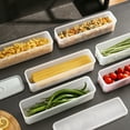 thumbnail image 3 of Set of 3 Pasta Storage Containers with Lid, Airtight Spaghetti Noodle Holder Rectangular Chopstick Storage Box Sealed Noodle Canisters for Refrigerator, Kitchen Pantry (White), 3 of 7