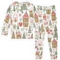 thumbnail image 2 of FORMRS Long Sleeve Top and Pants Pajama Set for Niños 2-Piece Sleepwear, Sizes 18M-8Y, Brown Nordic Christmas House, 2 of 6