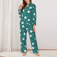 thumbnail image 2 of Hirioo Love Dog for Women's Pajama Sets 2 Piece Pjs Women's Long-Sleeved Pajama Set Button Down Sleepwear,S-XXL-Small, 2 of 7