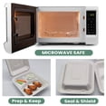 thumbnail image 4 of Northlight 3-Compartment Hinged White Take Out Containers - 9" - 200 Count, 4 of 6