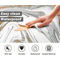 thumbnail image 6 of Kitchen Mats for Floor Anti Fatigue Mats For Kitchen Floor Marble Kitchen Mat Cushioned Memory Foam Non Slip PVC Leather Padded Comfort Standing Kitchen Rugs Set Of 2, Abstract Golden Swirl Design, C4, 6 of 6