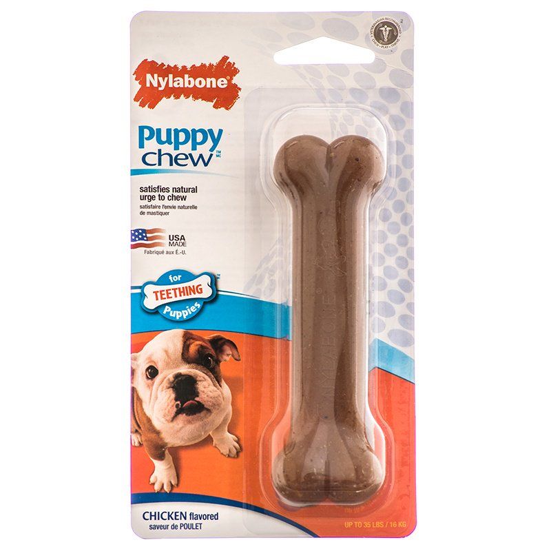 Nylabone Nylabone Puppy Chew PuppyBone Chicken Flavor Wolf 5.5