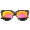 thumbnail image 3 of Womens Horn Rimmed Sunglasses With UV400 Protected Mirrored Lens 9962, 3 of 6
