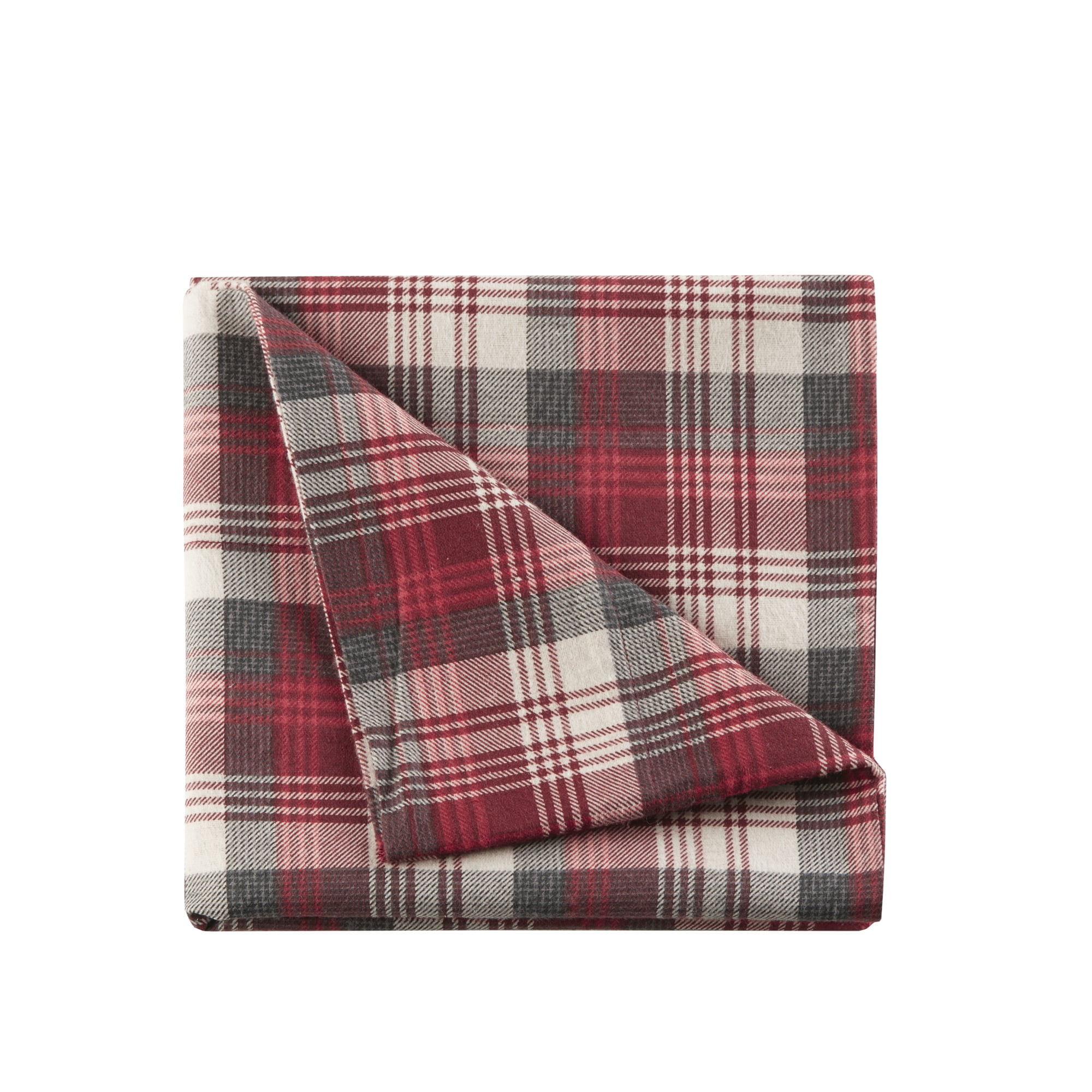 Woolrich Flannel Cotton Sheet Set, Queen, Red Plaid