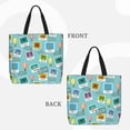 thumbnail image 2 of Honeii World Travel1 Print Tote Bag, Reusable Grocery Shopping Bag,Shoulder Bag with Inner Pocket, 2 of 7