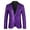 Purple, variant on Men's One Button Sequin Dress Suit Jacket Party Festival Tuxedo Sport Coat Z-Purple XXL
