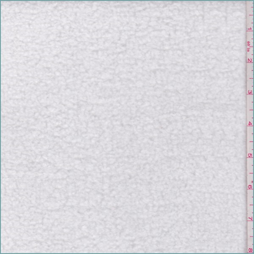 White Cotton Sherpa Fleece, Fabric Sold By the Yard