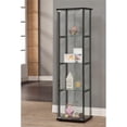 thumbnail image 2 of Kingfisher Lane 4 Shelf Glass Curio Cabinet in Black, 2 of 2