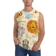 thumbnail image 2 of Lsque Animals Print Men's Cotton Blend Sleeveless Muscle Shirts (S-3XL)- Moisture Wicking, Odor Protection, UPF 30+,Small, 2 of 8
