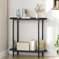 thumbnail image 2 of Narrow Console Table, 2-Tier Small Entryway Table, 29.5" Thin Sofa Table with Storage, Behind Couch Table, Display Table, for Living Room, Hallway, Entryway, Black CT01BB, 2 of 17