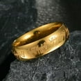 thumbnail image 2 of HOOUN Lord of the Rings The One Ring Power Band 6mm Unisex Stainless Steel Size 6-13-Gold-11-6mm, 2 of 4