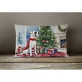 thumbnail image 4 of Carolines Treasures DAC1282PW1216 16 x 12 in. Unisex White Boxer Christmas Fabric Decorative Pillow, 4 of 4